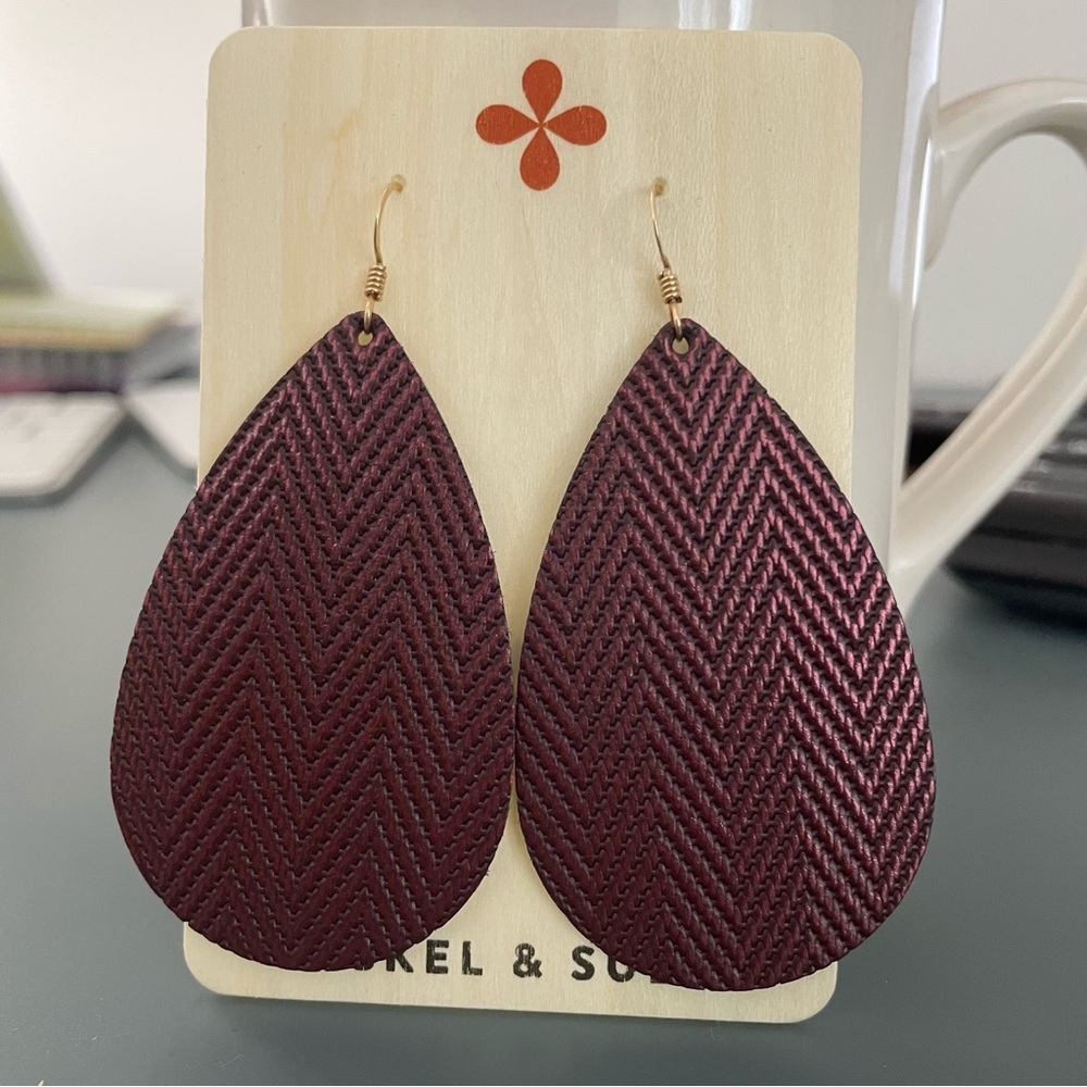 Nickel & Suede Leather Earrings